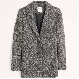 NEW Abercrombie & Fitch Heavyweight Textured Blazer Coat